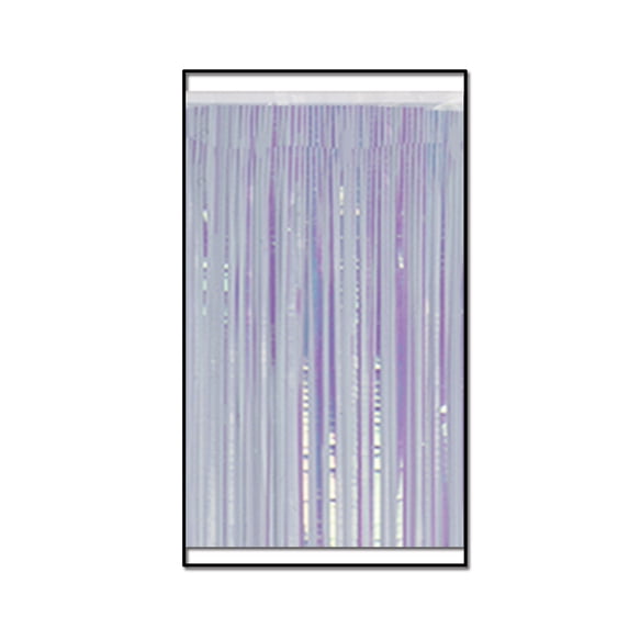 2-Ply FR Metallic Fringe Drape 15" x 10' Opalescent - 6 Pack