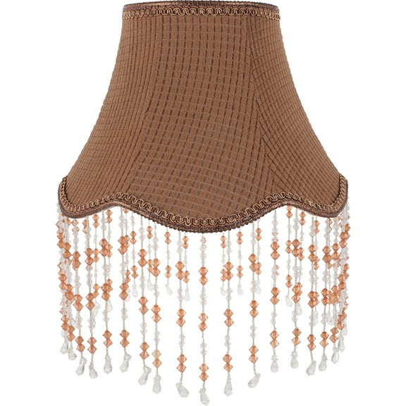 Milisten Bell Fringe Lampshade Iron Cloth 1Pack for Home Decoration