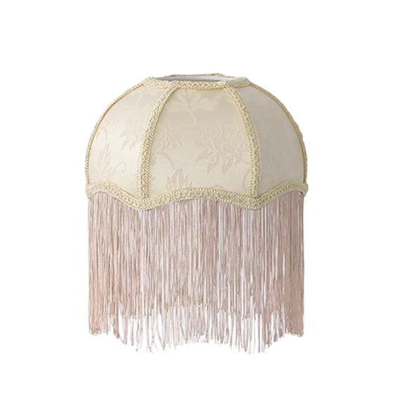 Fringe Scalloped Lamp Shade | Hand Crafted, Bell Lamp Shades for Table Lamps,Easy Assembly for Restaurant Bedroom Desk