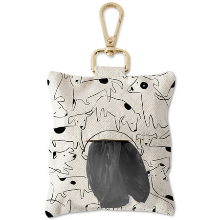 Fringe Studio Canvas Waste Bag Dispenser, Gray, 4"H x 4"