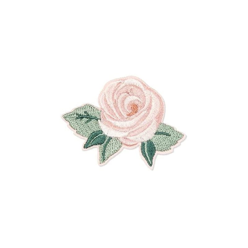 Rose Line Patch Fringe Studio Embroidered Adhesive Rose Patch - Walmart.com
