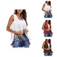 thumbnail image 1 of Fringe Vest Women Western Cowgirl 70s Hippie Sleeveless Open Front Casual Suede Rivets Tassel Jacket Outerwear, 1 of 6
