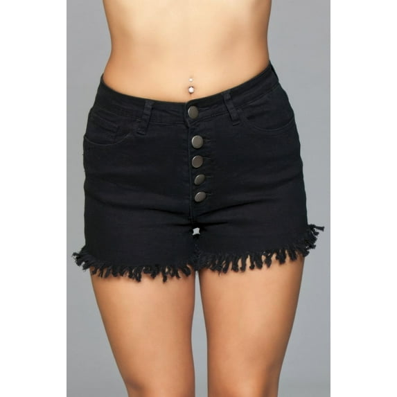 Fringed Button Up Shorts, Women's