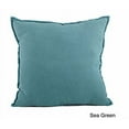 thumbnail image 1 of Fringed Design Down FIlled Linen 20-Inch Throw Pillow (Sea Green), 1 of 2