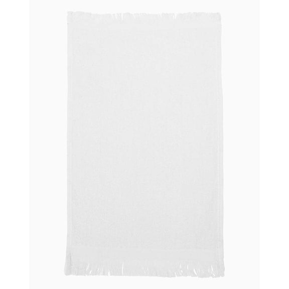 Fringed Fingertip Towel - White - One Size