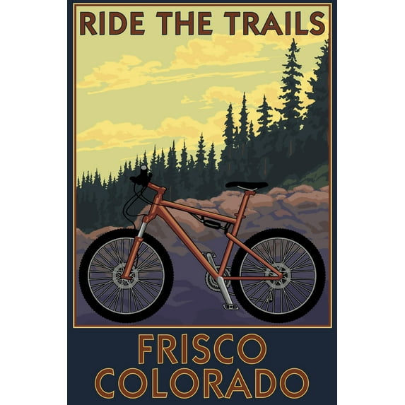Frisco, Colorado, Ride the Trails (12x18 Wall Art Poster, Room Decor)