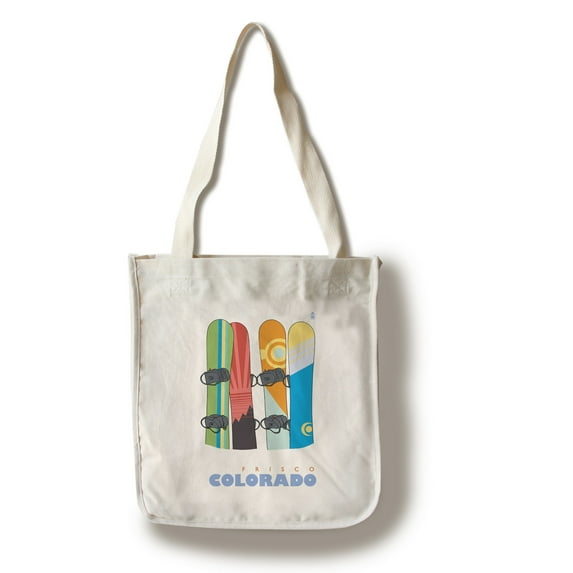 Frisco, Colorado - Snowboards in Snow - Lantern Press Poster (100% Cotton Tote Bag - Reusable)