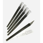 Frisket Art Knife with Standard #11 Blade and Locking Safety Cap, Lightweight Disposable Plastic Chartpak 352A-36 - 5 Ready-to-Use Frisket Knives