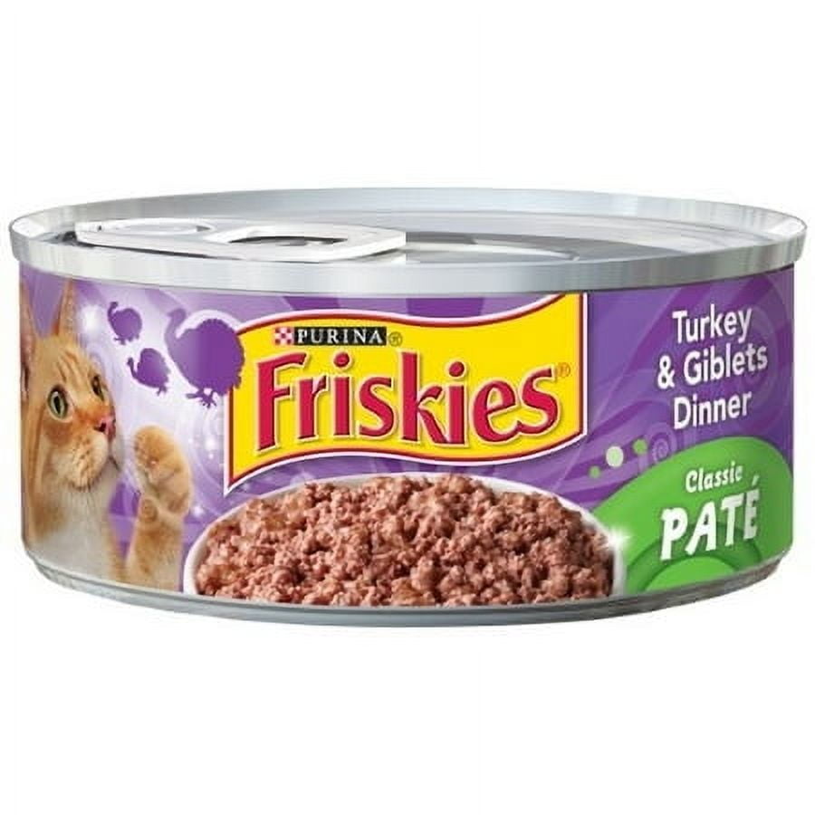 Friskies Cat Food Turkey and Giblet Pate Dinner 5.5 oz (Pack of 48)