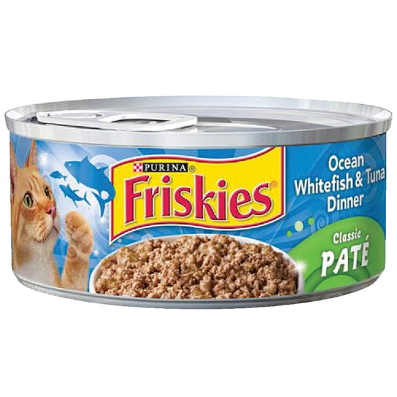 Friskies Classic Pate Canned Cat Food Ocean Whitefish and Tuna - Pate - 5.5 oz Residential Use, Standard Application