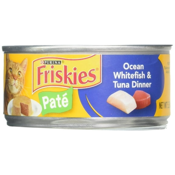 Friskies Classic Pate Canned Cat Food, Ocean Whitefish/Tuna, 0.39 lb