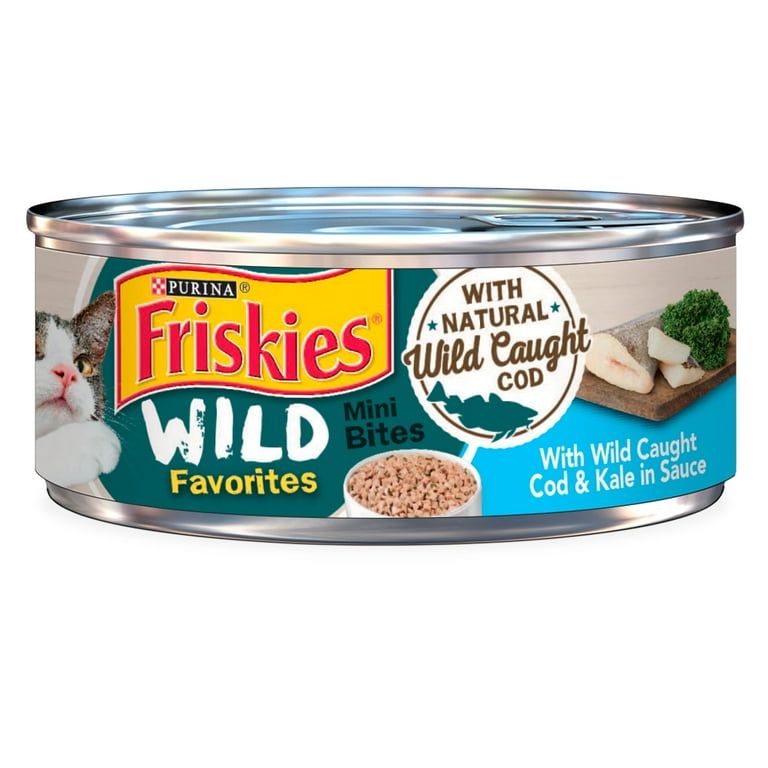 Purina Friskies Cod Flavor Chunks Wet Cat Food 5.5 oz. Tubs 24 Count Walmart