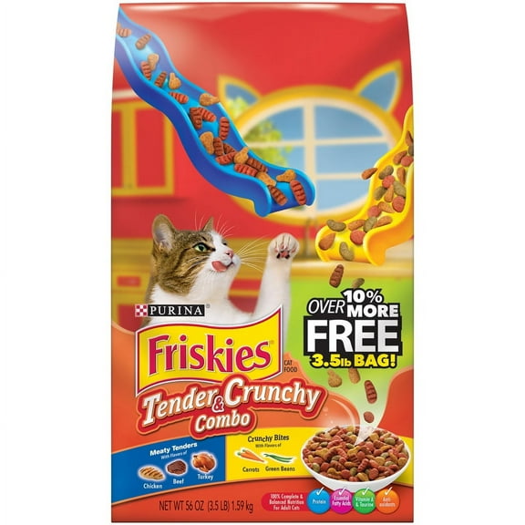 Friskies Dry Cat Food, Tender & Crunchy Combo, 3.5 lb. Bag