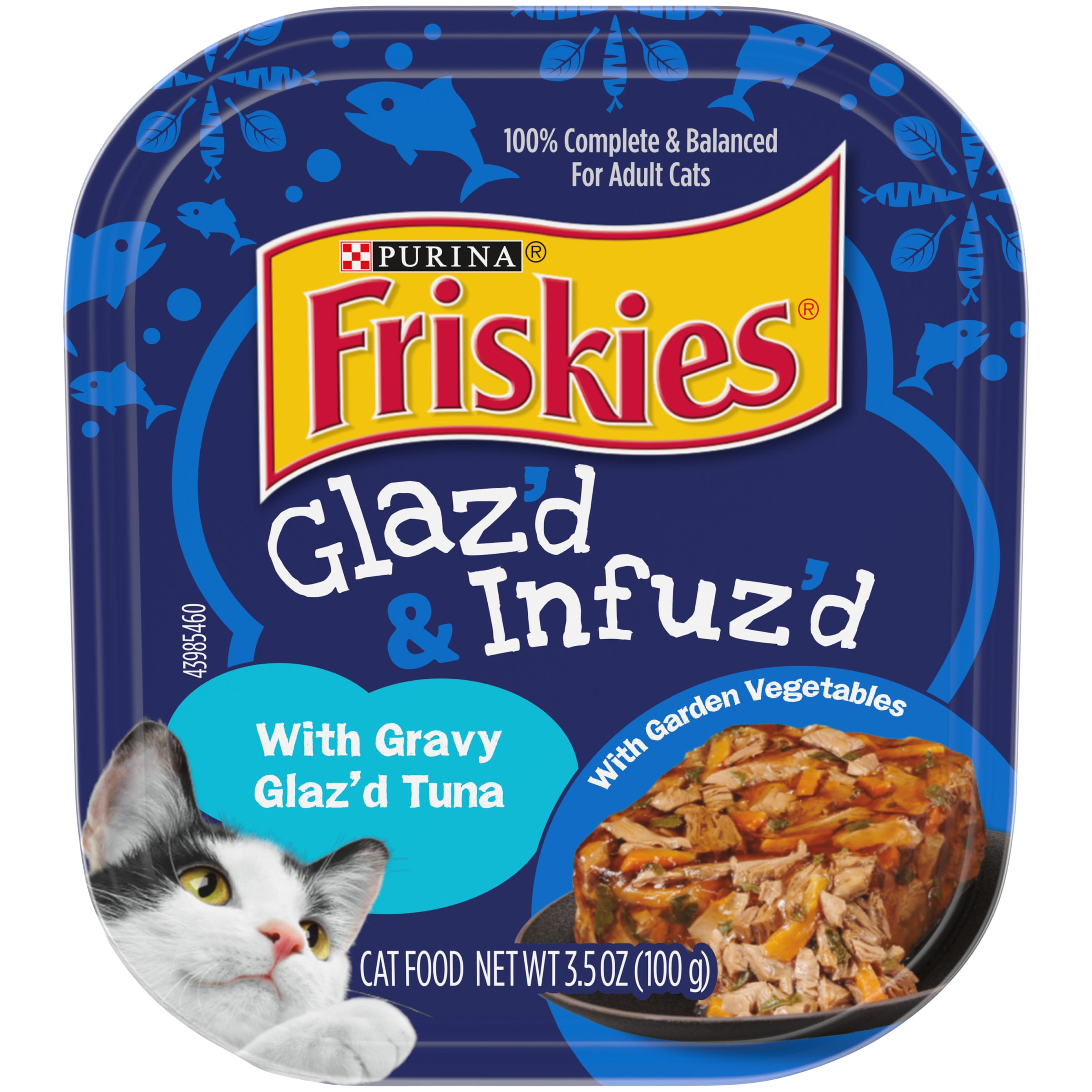 Friskies Glaz d Infuz d Tuna Vegetable Gravy Wet Cat Food 3.5 oz Tray