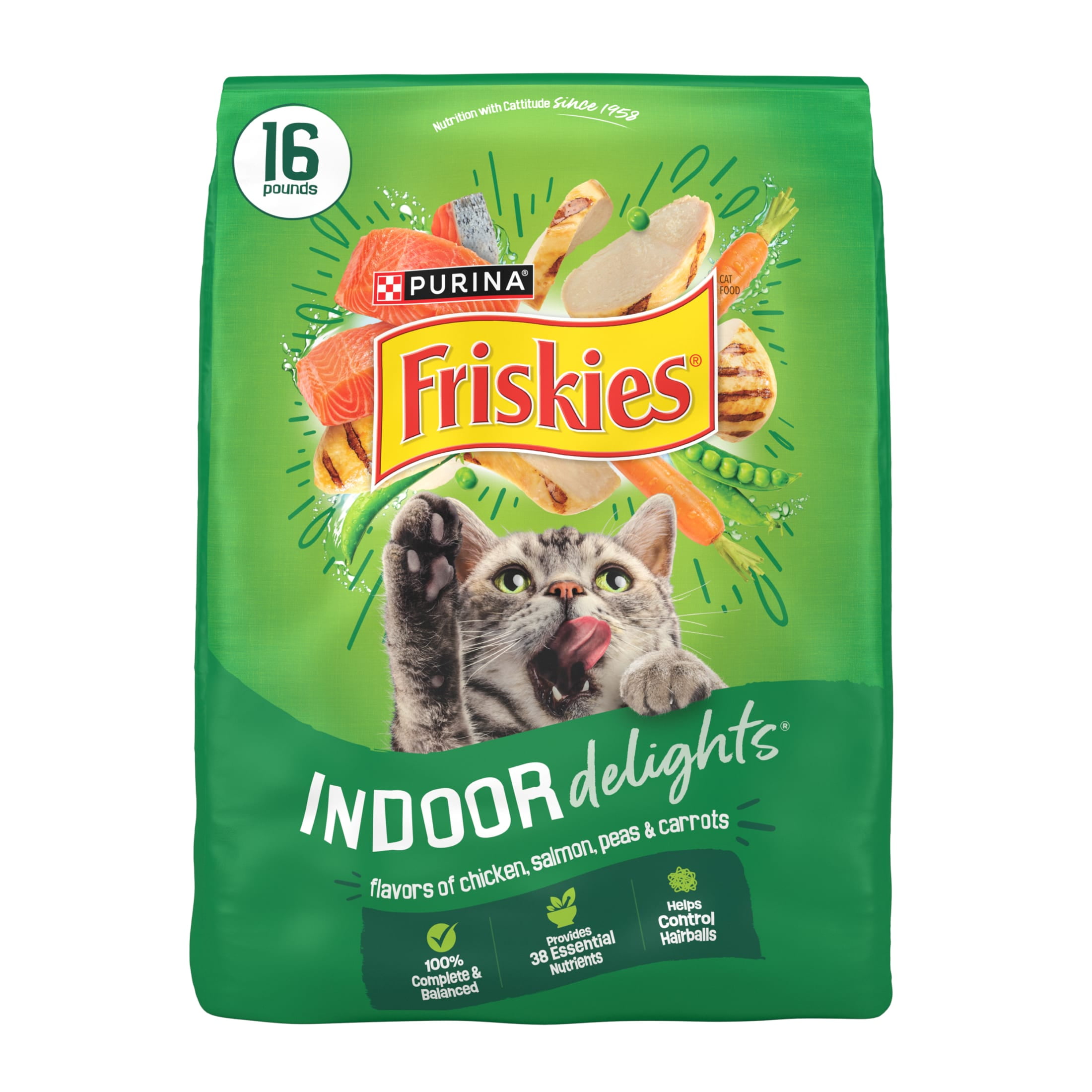 Purina Friskies Indoor Delights Dry Cat Food Flavors of Chicken