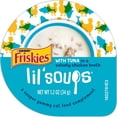 thumbnail image 1 of Friskies Lil' Soups With Tuna in a Velvety Chicken Broth Adult Wet Cat Food Complement, 1.2 OZ (Pack of 16), 1 of 2