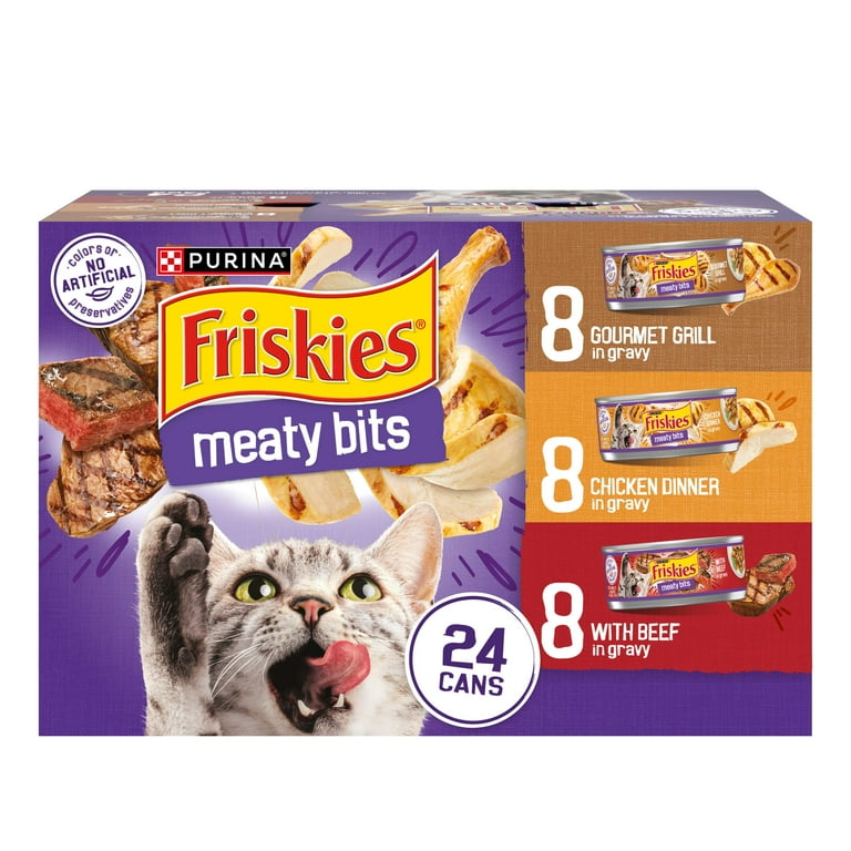 Friskies Meaty Bits With Beef In Gravy Canned Cat Food Friskies Meaty Bits With Beef In Gravy Canned Cat Food