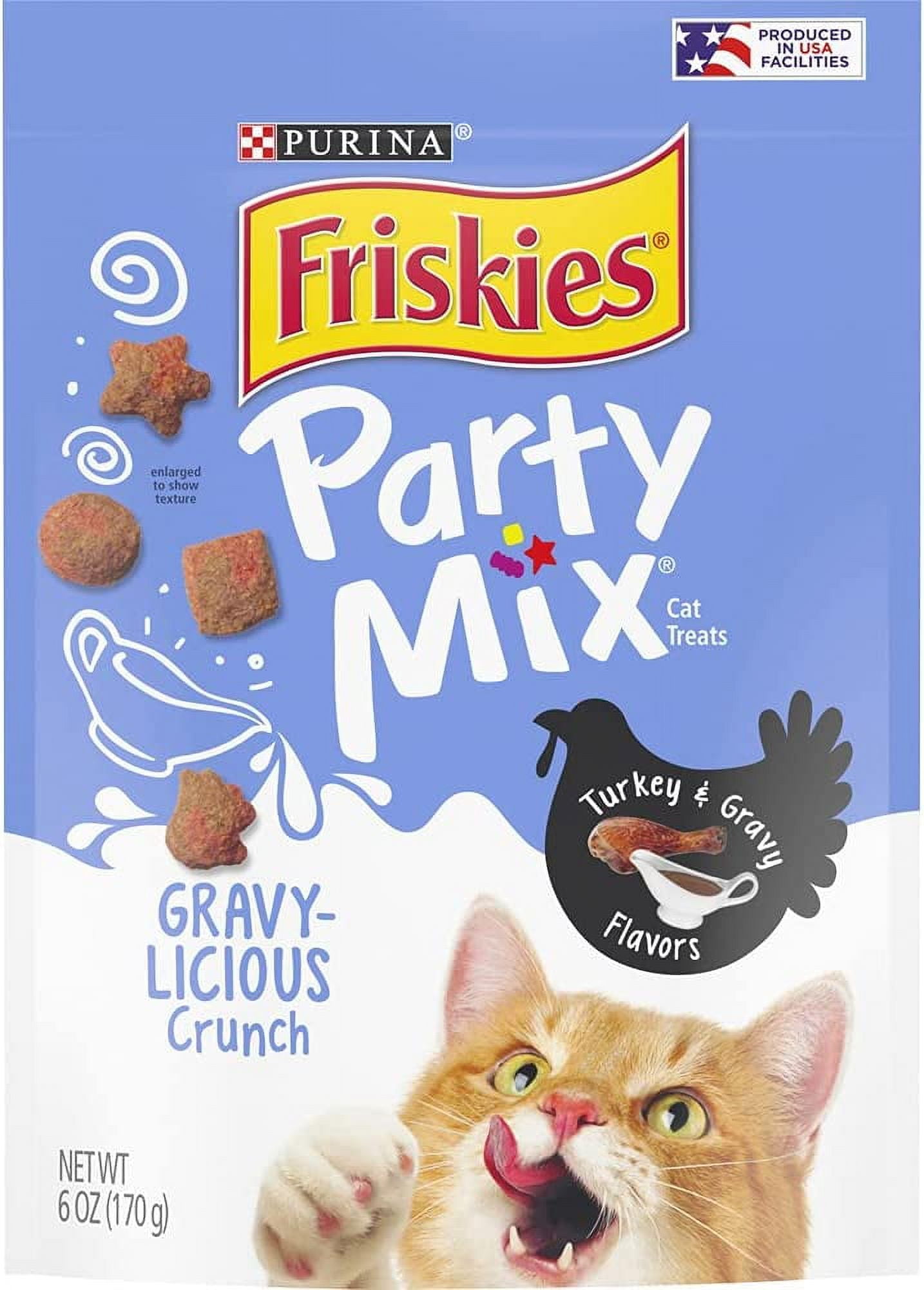 Friskies Party Mix Crunch GravyLicious Turkey & Gravy Treats (Pack of