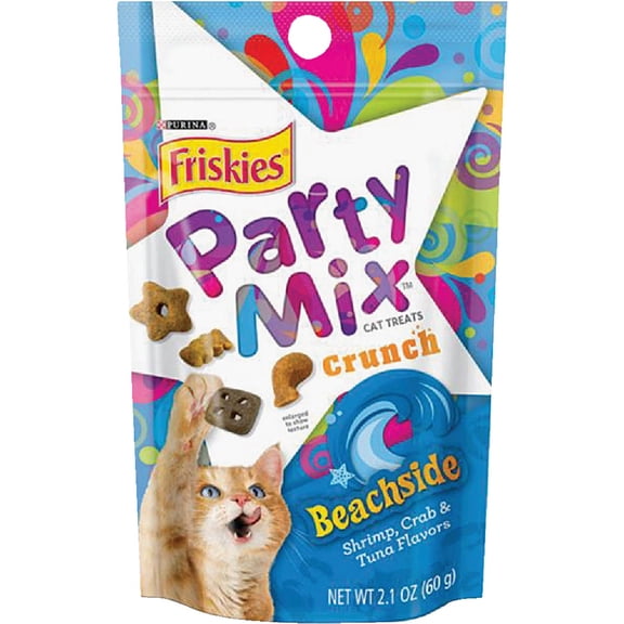 Friskies Party Mix Beachside Crunch - Crunchy Cat Treats - 2.1 Oz