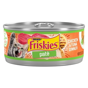 Friskies Pate, Chicken & Tuna Dinner, Wet Cat Food, 5.5 oz Can