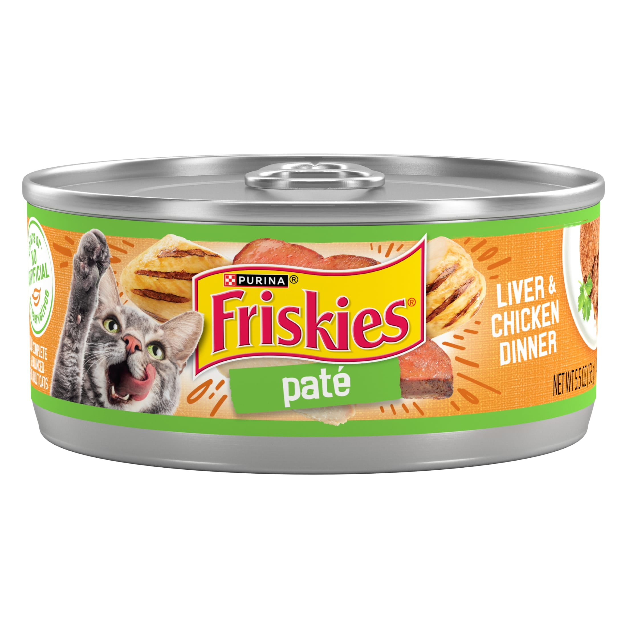 Purina Friskies Pate Wet Cat Food Liver and Chicken Dinner Walmart