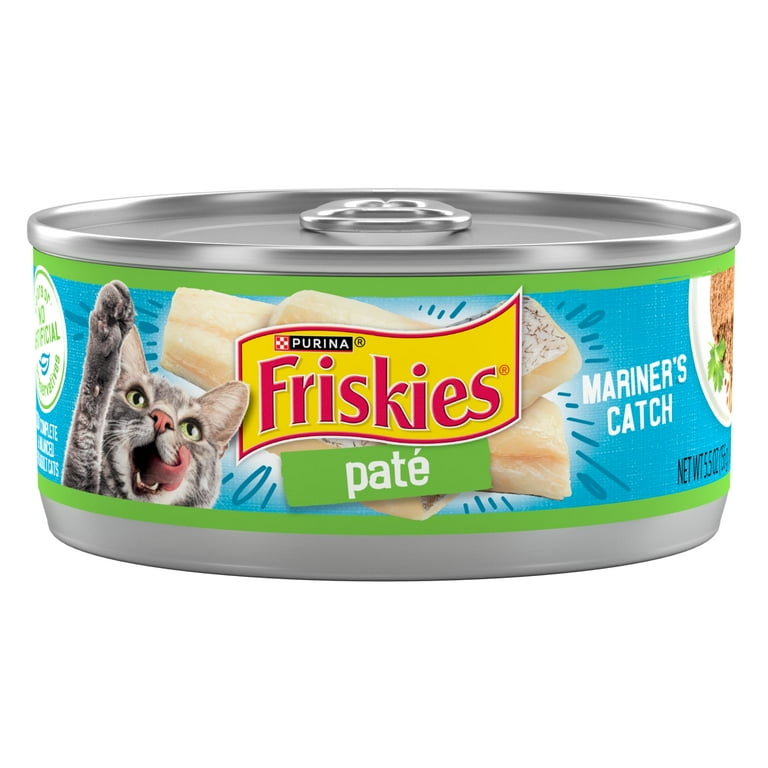 Friskies, Wet Cat Food Mariner's Catch Pate, 5.5 oz Can, Seafood