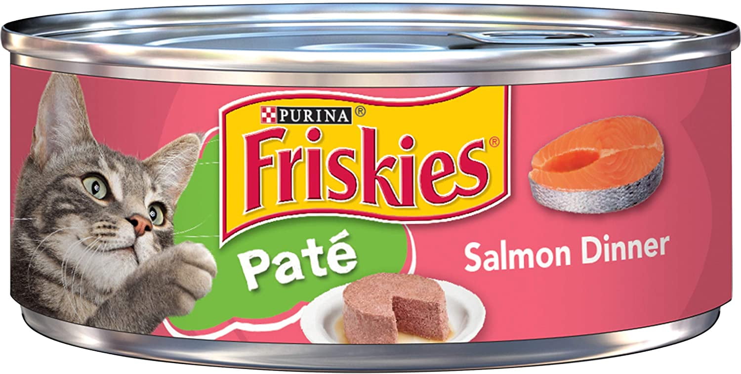 Friskies Pate Salmon Dinner Wet Cat Food, 5.5 OZ , 12 Count