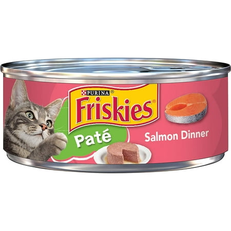 Friskies Pate Salmon Dinner Wet Cat Food, 5.5 OZ , 24 Count