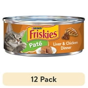 Friskies Pate, Liver & Chicken Dinner, Wet Cat Food, 5.5 oz Can