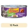 (12 pack) Friskies Pate, Turkey & Giblets Dinner, Wet Cat Food, 5.5 oz