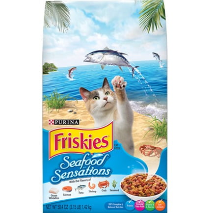Friskies Seafood Sensations Indoor Delights Dry Cat Food, 17.6 Lbs.