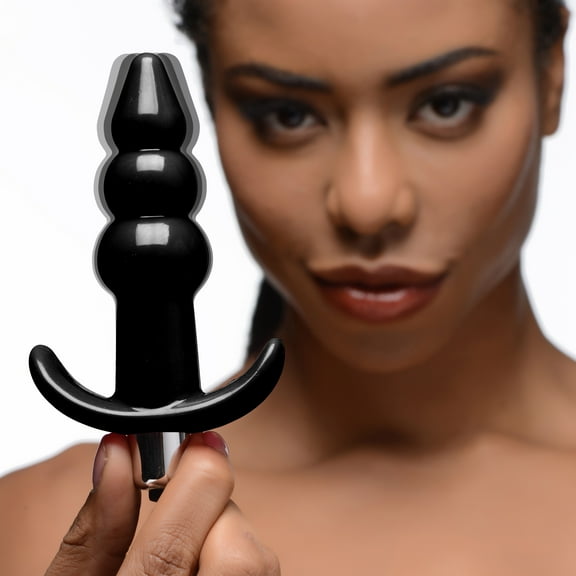 Frisky Bubbling Noir Ribbed Anal Plug