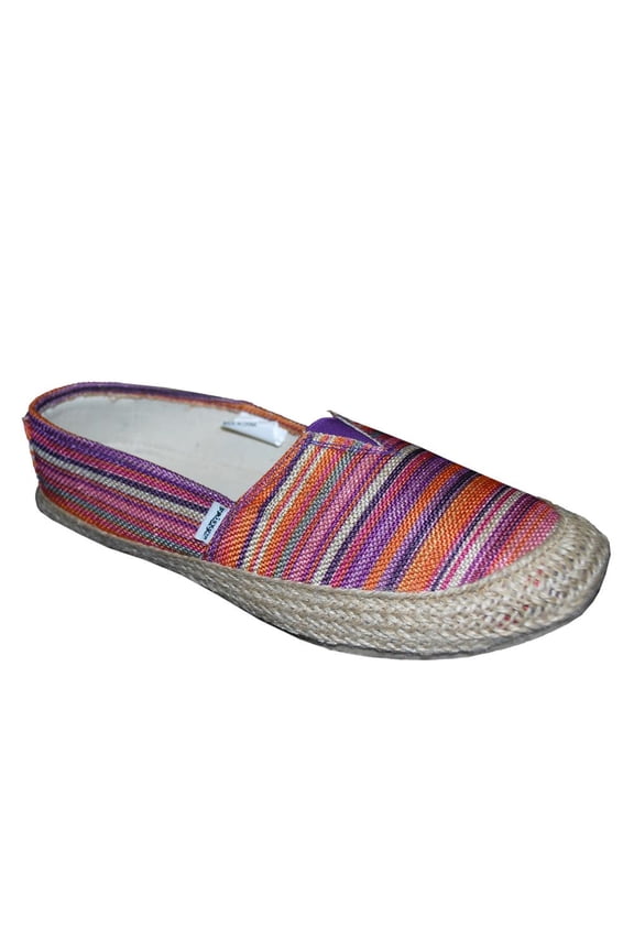 Womens 6-11 Stripe Canvas Shoe (Fuchsia 9)