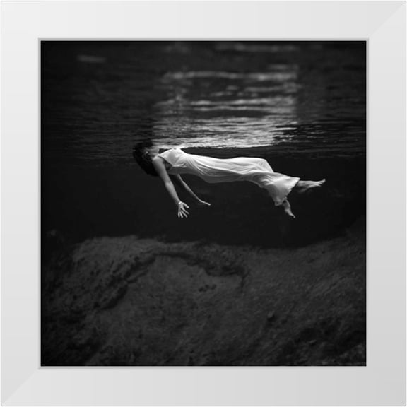 Frissell, Toni 12x12 White Modern Wood Framed Museum Art Print Titled - Weeki Wachee Spring Florida - 1947
