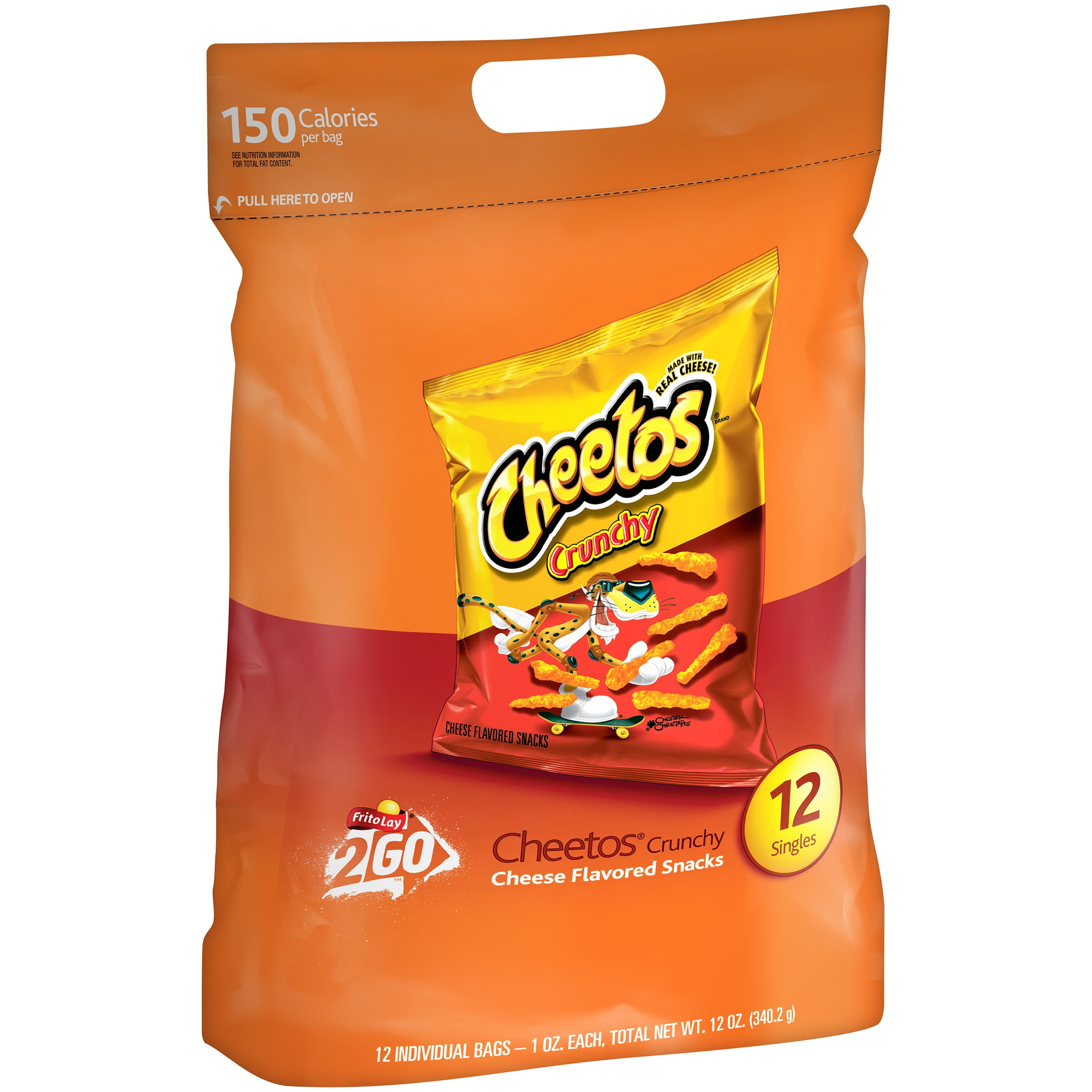 Cheetos 44366 Crunchy Cheese Flavored Snacks, 2 Oz Bag, 64/Carton