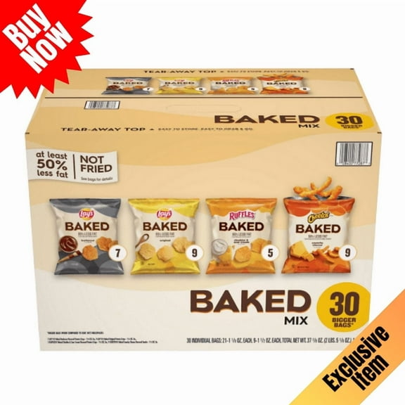 Frito-Lay Baked Mix Variety Pack Chips, Assorted Flavors, 30 Count