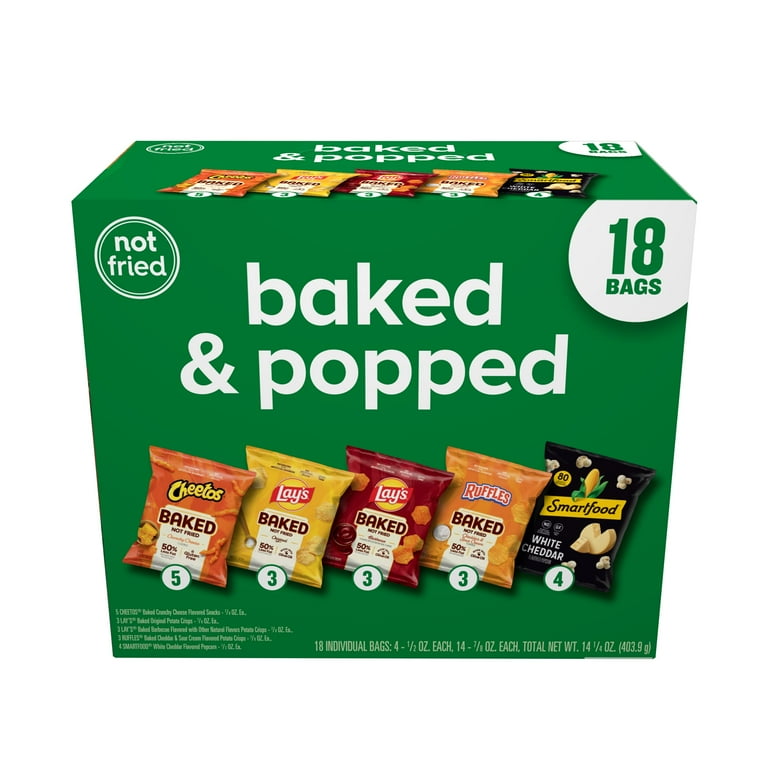 Frito-Lay Baked and Popped Mix Variety Pack Snack Chips 18 Count
