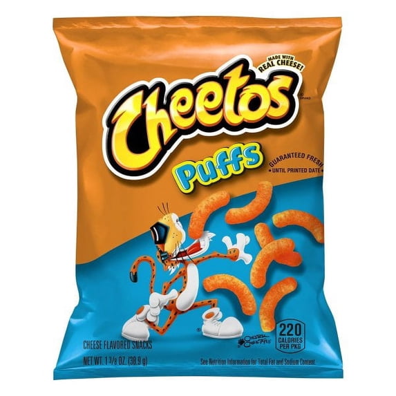 Frito Lay Cheetos Cheese Flavored Snacks, 1.375 oz