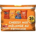 thumbnail image 1 of Frito-Lay Chips Variety Pack, Cheesy Mix, (Doritos Zesty Cheese, Lays Cheddar Jalapeno, Cheetos Cheese Puffs & Sun Chips Harvest Cheddar Flavors), (16ct x 28g), 448g/15.8 oz, 1 of 4