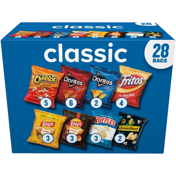 Frito Lay Snacks Classic Mix Variety 27 1/4 Oz, 28 Count