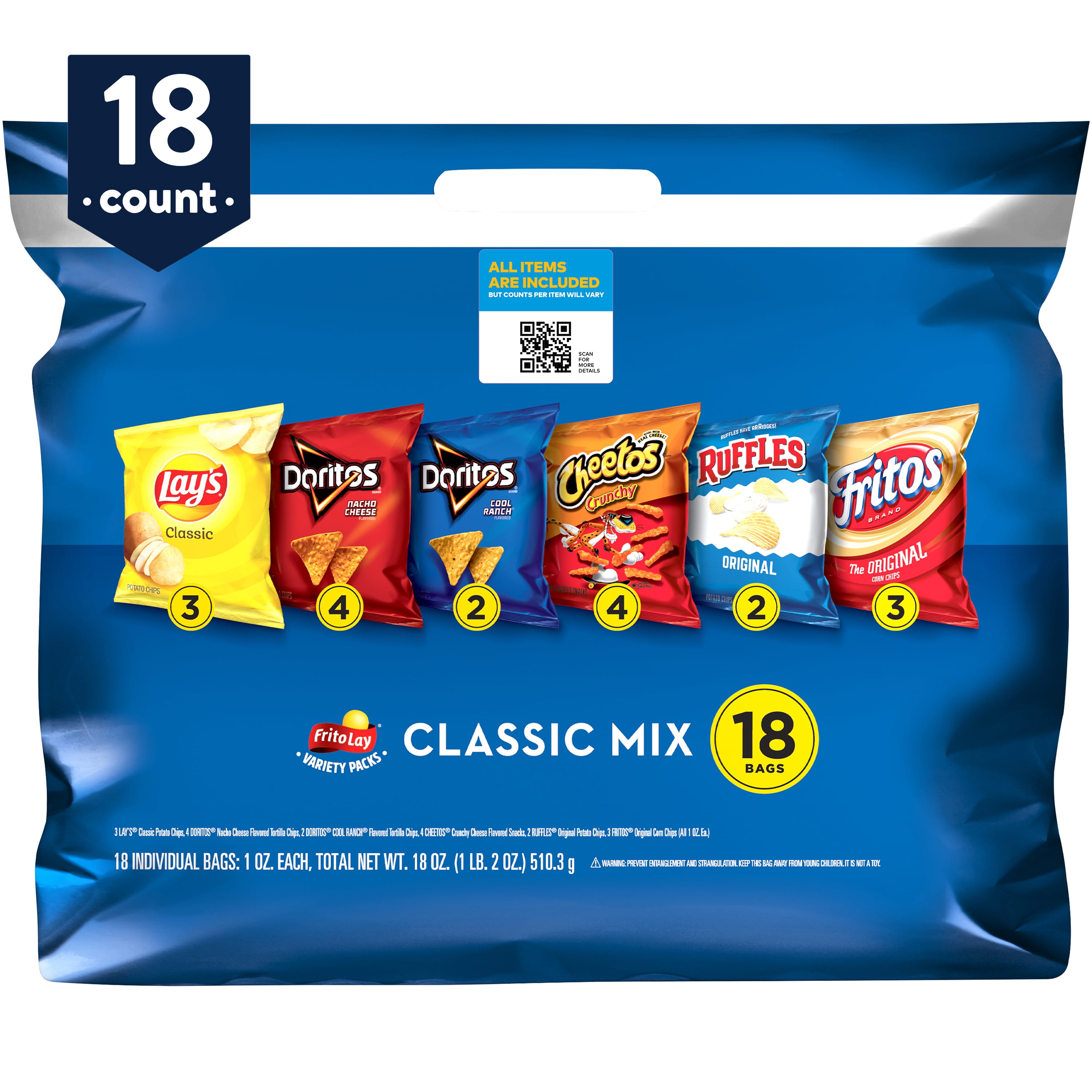 Frito Lay Doritos & Cheetos Mix Variety Pack Chips - Shop Chips at H-E-B