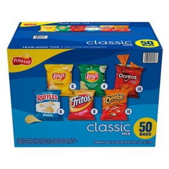 Frito-Lay Classic Mix Variety Pack Chips, 50 count. Pack of 2