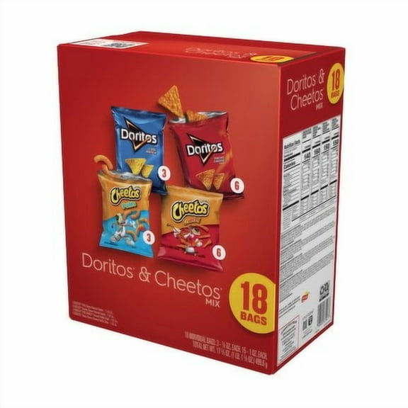 Frito Lay Doritos Cheetos Mix 18 Count 17.625 oz