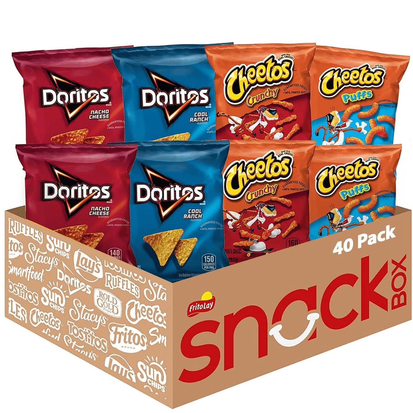 Frito-Lay Doritos & Cheetos Cheese Combo Snack Variety Pack, 40 Count Multipack