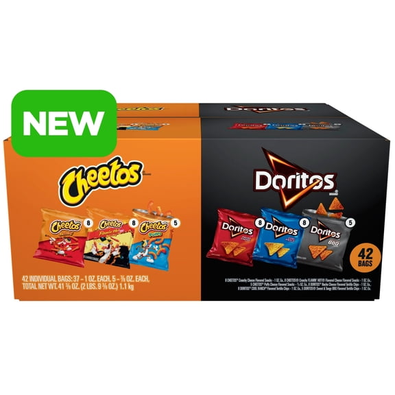 Frito-Lay Doritos & Cheetos Mix Variety Pack Snack Chips Multipack 42 Count (2 pack)