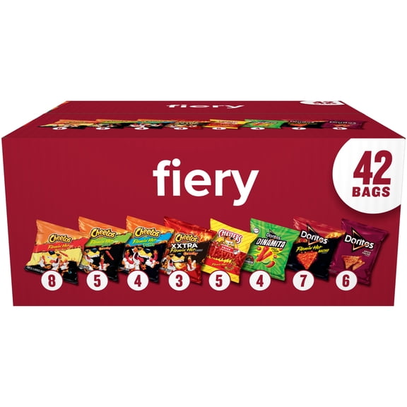 Frito-Lay Fiery Mix Variety Snacks, 1 oz Bags 42 Count Multipack