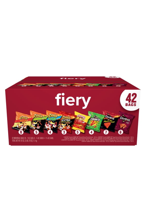 Fiery Mix Variety Snacks, 1 oz Bags 42 Count Multipack