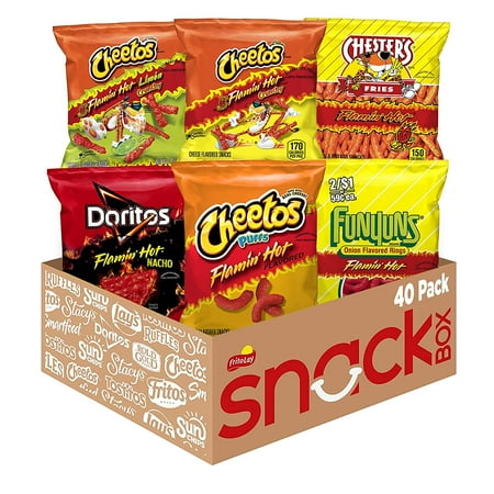 Frito-Lay Flamin' Hot Flavor Variety Pack Snack Chips, 40 Count Multipack