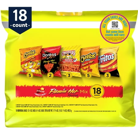 HI Frito Lay Mix 18ct Flamin Hot Mix Multipack 17.375oz