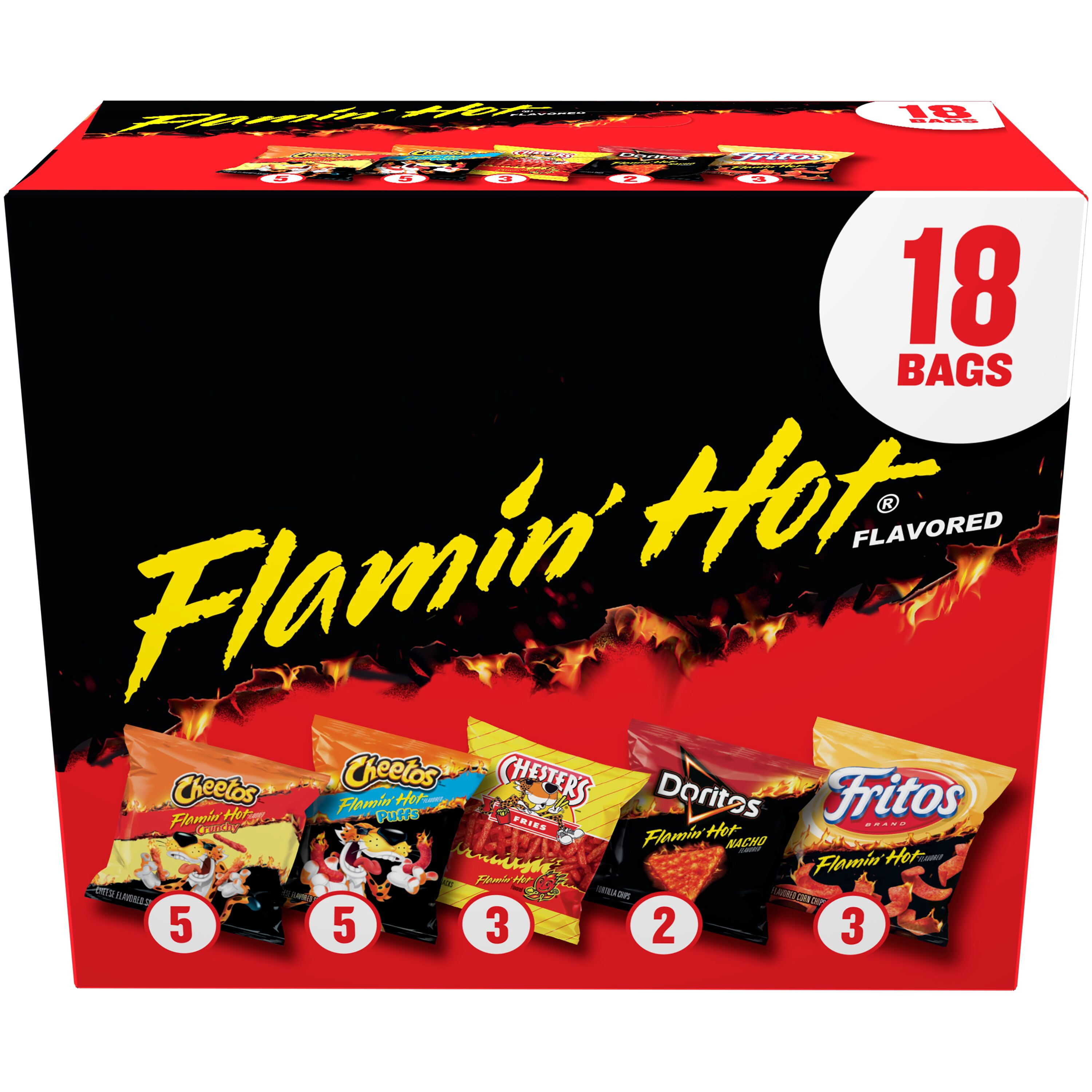 Frito-Lay Flamin' Hot Mix Variety pack Snack Chips, 18 Count Multipack
